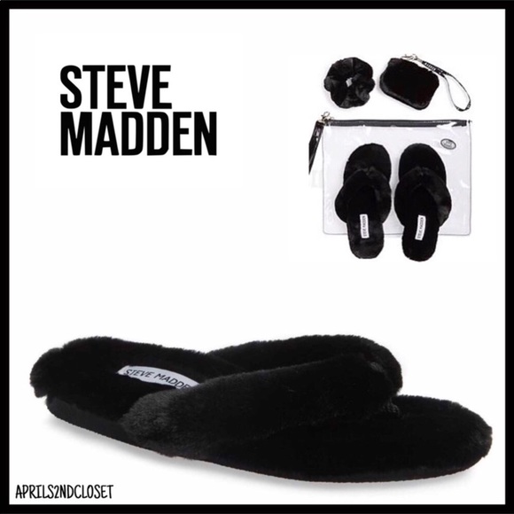 Steve Madden Shoes - STEVE MADDEN SET BLACK SLIDE SANDALS WRISTLET A3C